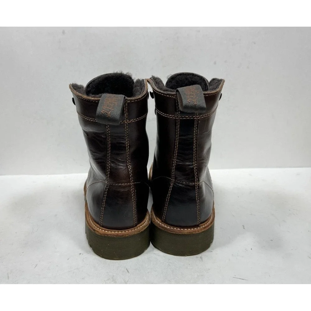 Dr. Martens Daniel‎ Air Wair Brown Leather Shearling Lining Boots Mens Sz 9